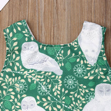 Load image into Gallery viewer, Owl Top with Ruffle Shorts and Bow