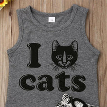 Load image into Gallery viewer, I Love Cats Outfit