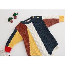 Load image into Gallery viewer, Knitted Patchwork Romper