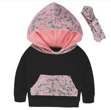 Load image into Gallery viewer, Pink Floral Hoodie Outfit
