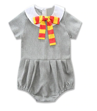 Load image into Gallery viewer, Suit Romper + Bow Tie
