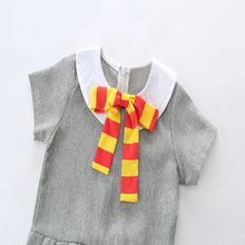 Load image into Gallery viewer, Suit Romper + Bow Tie
