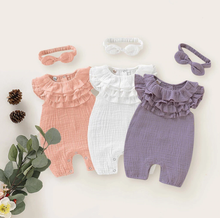 Load image into Gallery viewer, Ruffled Romper with Headband
