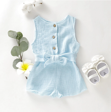 Load image into Gallery viewer, Button Up Bow Romper
