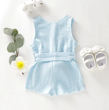 Load image into Gallery viewer, Button Up Bow Romper
