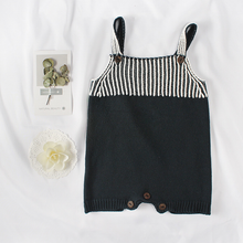 Load image into Gallery viewer, Knitted Striped Romper
