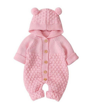 Load image into Gallery viewer, Knitted Pom Pom Romper (Multiple Colors)
