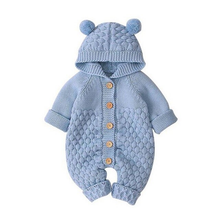 Load image into Gallery viewer, Knitted Pom Pom Romper (Multiple Colors)
