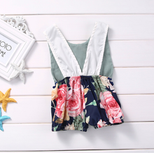 Load image into Gallery viewer, Lace Front Floral Romper

