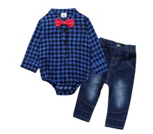 Load image into Gallery viewer, Plaid Shirt + Jeans
