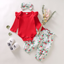 Load image into Gallery viewer, Red Floral Poppy Outfit
