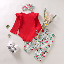 Load image into Gallery viewer, Red Floral Poppy Outfit

