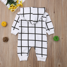 Load image into Gallery viewer, Hooded Plaid Onesie

