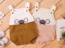 Load image into Gallery viewer, Knitted Mouse Romper
