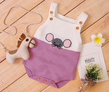 Load image into Gallery viewer, Knitted Mouse Romper
