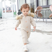Load image into Gallery viewer, Knitted Fur Sweater Romper (Multiple Colors)

