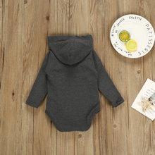 Load image into Gallery viewer, Button Hoodie Romper (Multiple Colors)
