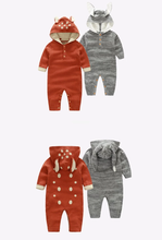 Load image into Gallery viewer, Knitted Animal Rompers

