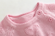 Load image into Gallery viewer, Knitted Heart Skirt Romper (2 Colors)
