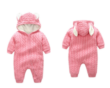Load image into Gallery viewer, Rabbit Ear Knitted Romper
