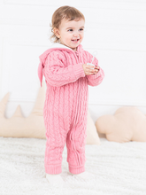 Load image into Gallery viewer, Rabbit Ear Knitted Romper

