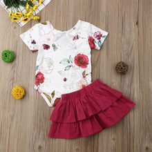Load image into Gallery viewer, Floral Romper Tutu Skirt Outfit (2 Colors)
