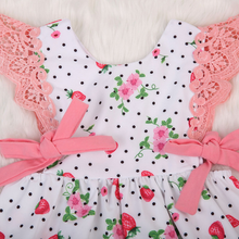 Load image into Gallery viewer, Strawberry Lace Romper
