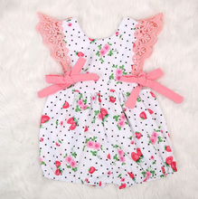 Load image into Gallery viewer, Strawberry Lace Romper
