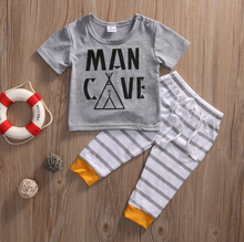 Load image into Gallery viewer, Man Cave Top Striped Pants Outfit
