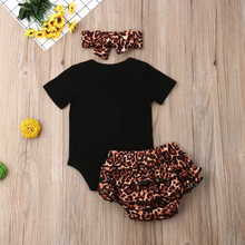 Load image into Gallery viewer, Mommy is My Bestie Leopard Print Bloomers Outfit
