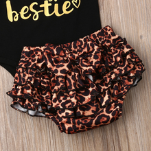 Load image into Gallery viewer, Mommy is My Bestie Leopard Print Bloomers Outfit
