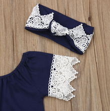 Load image into Gallery viewer, Lace Romper with Headband (Multiple Colors)

