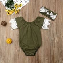 Load image into Gallery viewer, Lace Romper with Headband (Multiple Colors)
