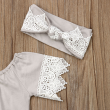 Load image into Gallery viewer, Lace Romper with Headband (Multiple Colors)
