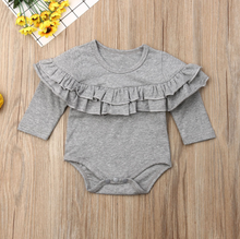 Load image into Gallery viewer, Ruffle Trim Onesie (Multiple Colors)

