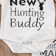 Load image into Gallery viewer, Daddy's Hunting Buddy Romper Outfit
