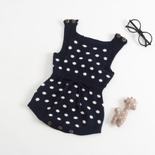 Load image into Gallery viewer, Knitted Polka Dot Onesie
