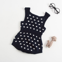 Load image into Gallery viewer, Knitted Polka Dot Onesie
