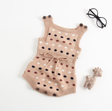 Load image into Gallery viewer, Knitted Polka Dot Onesie
