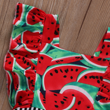 Load image into Gallery viewer, Striped Watermelon Romper
