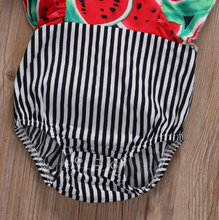 Load image into Gallery viewer, Striped Watermelon Romper
