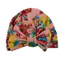 Load image into Gallery viewer, Floral Bow Beanie Hat
