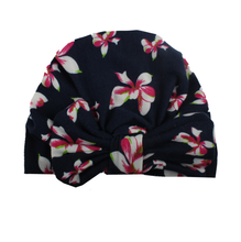 Load image into Gallery viewer, Floral Bow Beanie Hat
