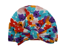 Load image into Gallery viewer, Floral Bow Beanie Hat
