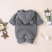 Load image into Gallery viewer, Knitted Pom Pom Romper (Multiple Colors)
