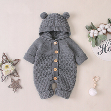 Load image into Gallery viewer, Knitted Pom Pom Romper (Multiple Colors)
