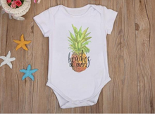 Load image into Gallery viewer, Beaches Be Crazy- Pineapple Onesie
