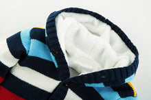 Load image into Gallery viewer, Multi Striped Knitted Winter Romper
