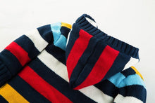 Load image into Gallery viewer, Multi Striped Knitted Winter Romper
