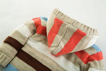 Load image into Gallery viewer, Multi Striped Knitted Winter Romper
